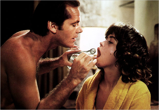 Jack Nicholson and Maria Schneider in Michelangelo Antonioni's 'Profession: Reporter' aka 'The Passenger' (1975)